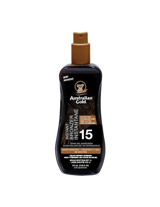 Australian Gold Spray Gel Bronzer Sunscreen SPF 15 - 237ml