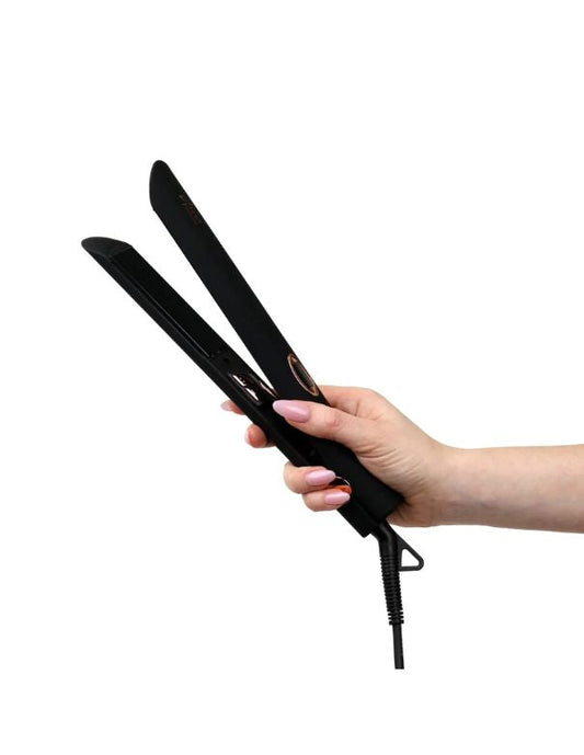 Aria Ultra Sleek Black Digital Hair Straightener 1"