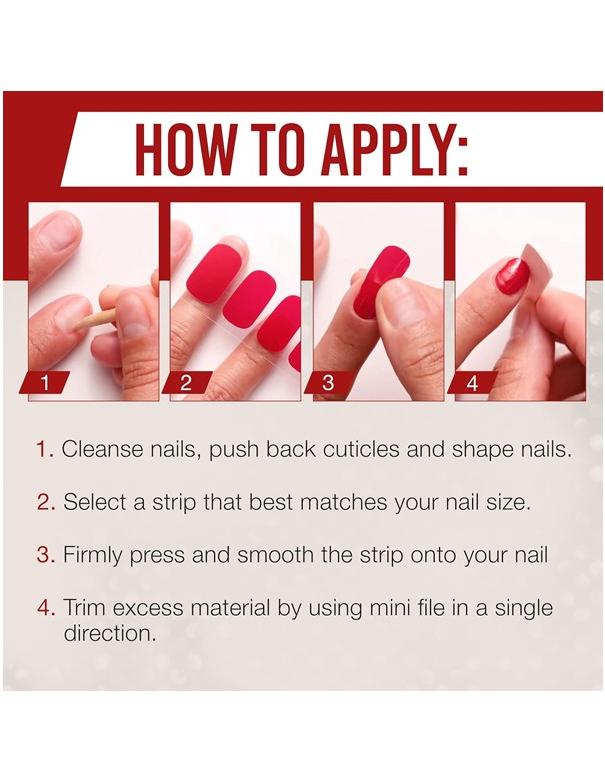 Bandes à ongles Ardell Nail Addict Regal Red