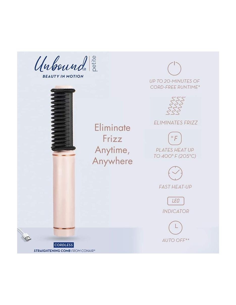 Mini peigne lissant rechargeable sans fil Conair Unbound Petite