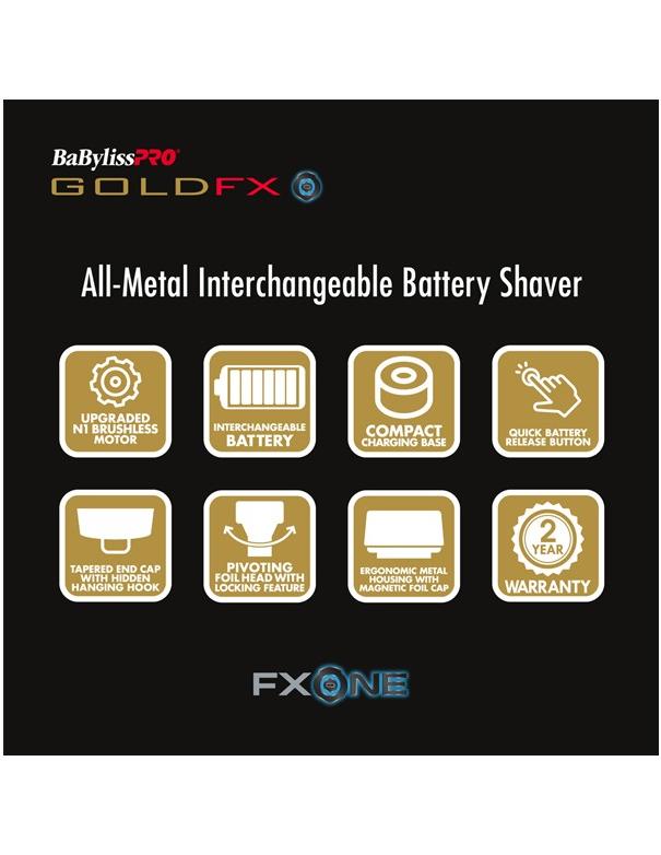 BabylissPro Fxone Goldfx Double Foil Shaver