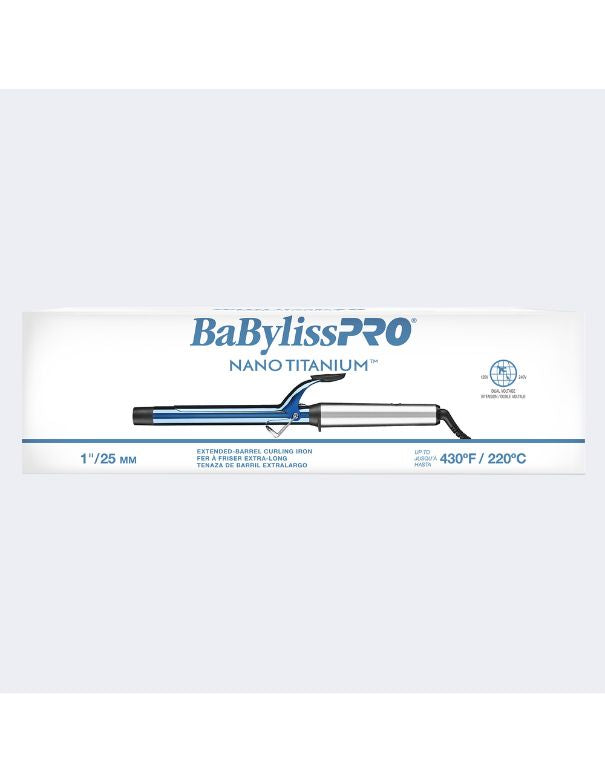 Fer à friser BabylissPro Nano Titanium à barillet allongé 1"