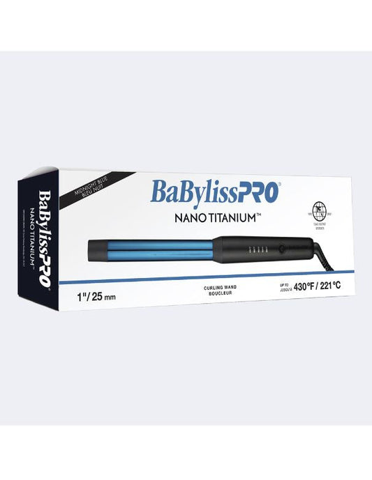 BaBylissPRO Nano Titanium Curling Wand (Midnight Blue) 1"