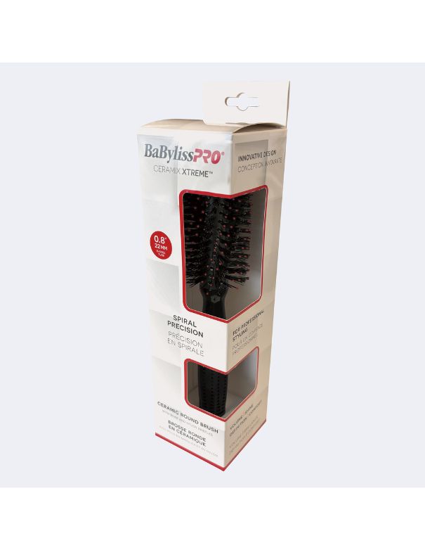 Brosse ronde spirale en céramique BabylissPro 22 mm