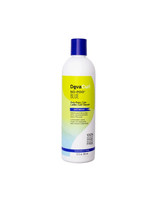 DevaCurl No-Poo Blue Anti-Brass Zero Lather Curl Cleanser - 355ml