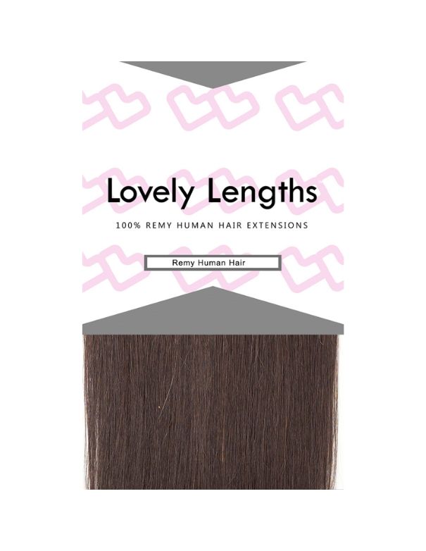 Extensions à clips Lovely Lengths 40 cm, 2 brun foncé