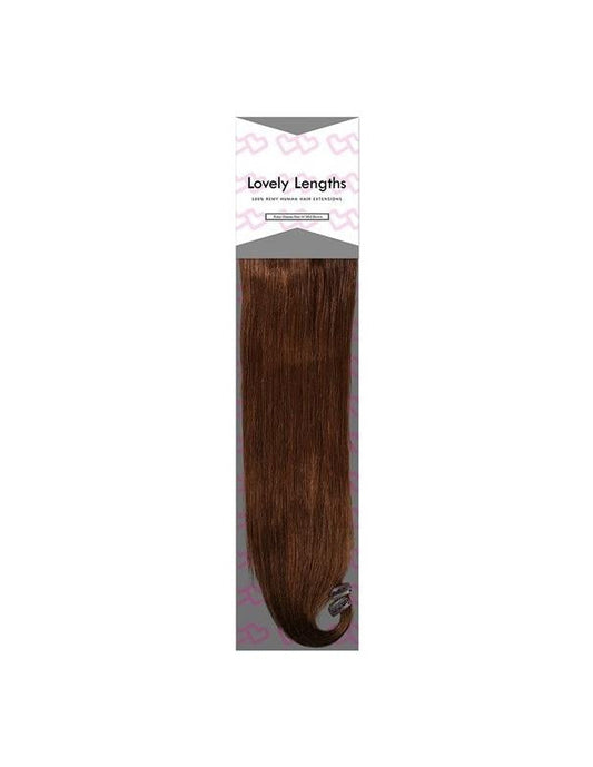 Lovely Lengths Clip-In Extensions 16 Inch 4 Medium Brown