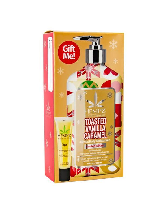Coffret cadeau Hempz Toasted Vanilla Caramel Body Moisturizer Lip Balm