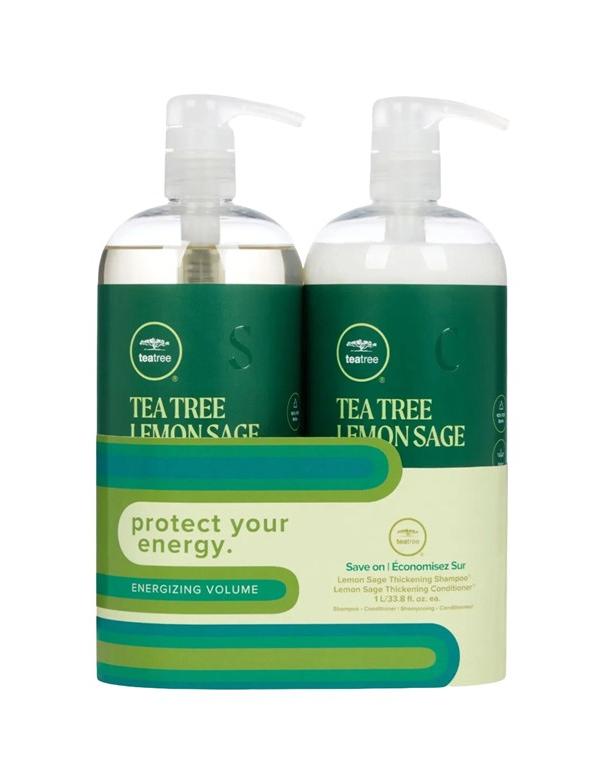 Paul Mitchell Tea Tree Lemon Sage Énergisant Volume Litre Duo