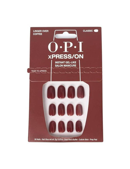 OPI xPRESS-ON Nails Short Linger Over Coffee