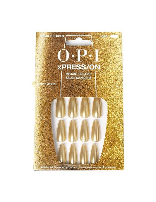 OPI xPRESS-ON Nails Long Break the Gold