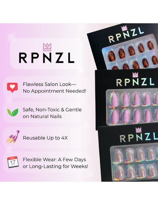 RPNZL Press-on Nail Kit - Silvertip