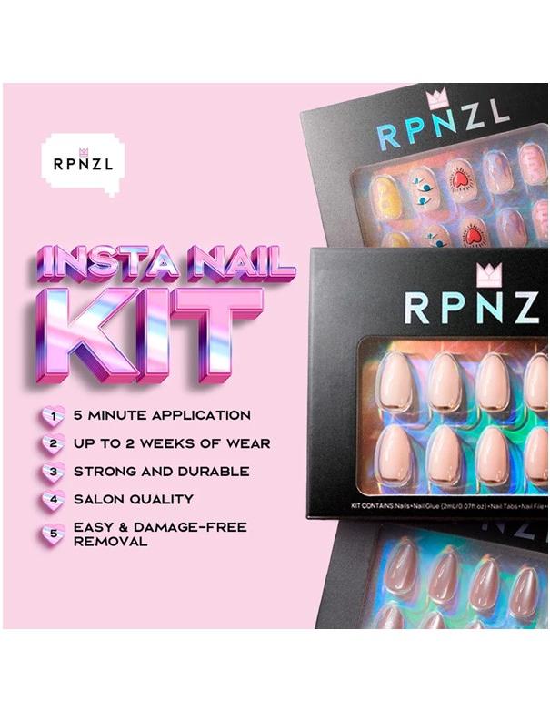 Kit de pose d'ongles à coller RPNZL - Queen