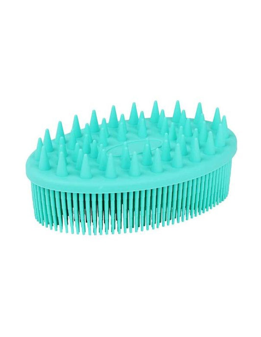 Brosse 2 en 1 en silicone pour le cuir chevelu et le corps Relaxus Menthe