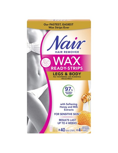Nair Wax Ready Strips for Legs & Body Milk & Honey