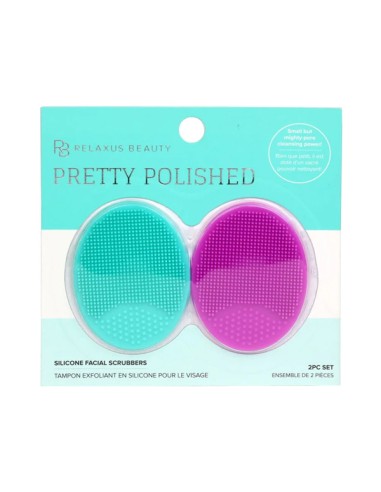 Relaxus Pretty Polished Silicone Facial Scrubber 2pk