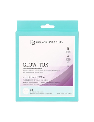 Relaxus Glow Tox Face Masks 3pc