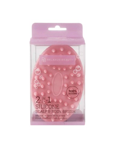 Relaxus 2-in-1 Silicone Scalp & Body Brush Pink