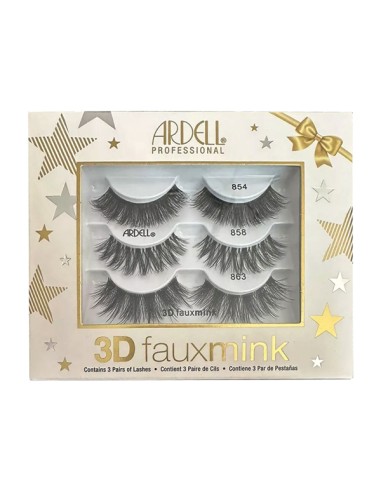 Ardell 3D Faux Mink Lashes Holiday Pack 3Pk