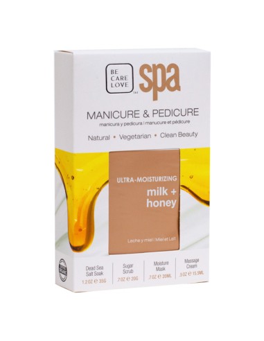 Be Care Love Spa Single Use Packette Box - Milk + Honey with White Chocolate