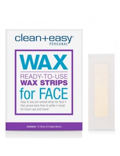 Clean+Easy Ready-To-Use Wax Strips for Face - 12pc