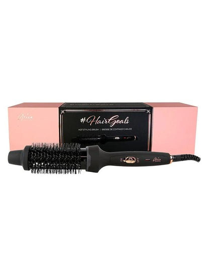 Brosse coiffante chaude Aria HairGoals noire 1,5