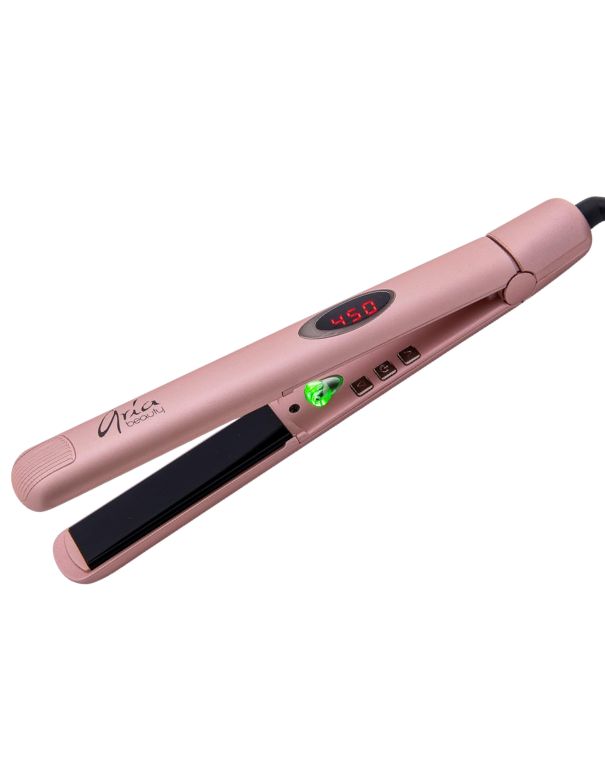 Aria Infrared Ceramic Hair Straightener Rose Gold  1"