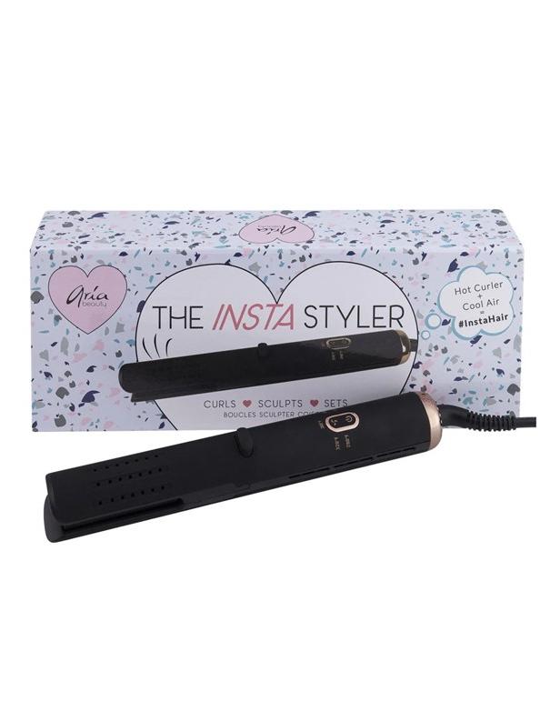 Aria Insta Styler Ceramic Hair Curler Black 1