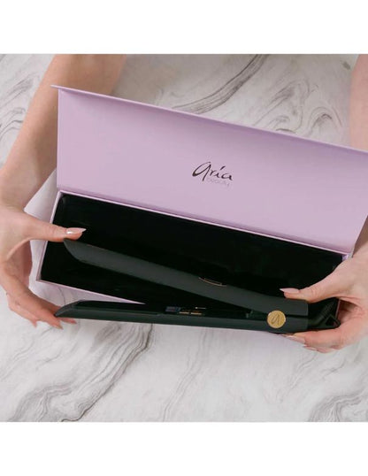 Aria Ultra Sleek Black Digital Hair Straightener 1"