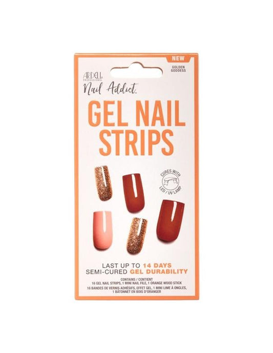 Bandes de gel pour ongles Ardell Nail Addict - Déesse dorée