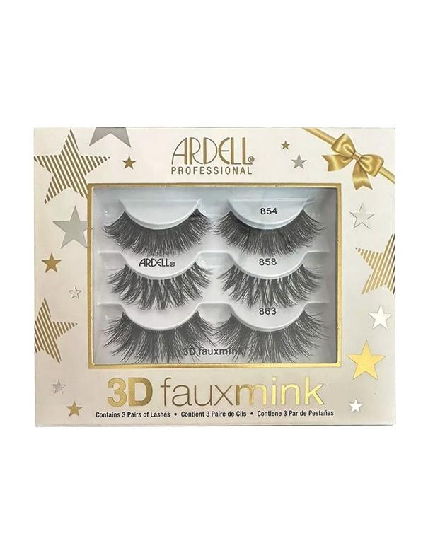 Lot de 3 faux cils 3D en vison Ardell pour les fêtes