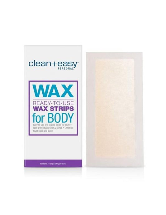 CleanEasy Ready-To-Use Wax Strips for Body - 12pc