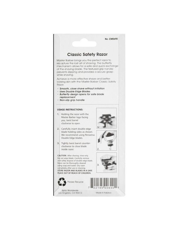 Clubman Classic Safety Razor - Nickel-Plated