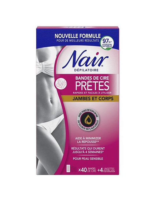 Bandes de cire Nair Ready pour les jambes et le corps