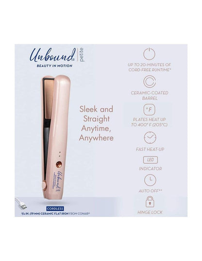 Conair Unbound Petite Lisseur sans fil 3-4 - Mini Recharge
