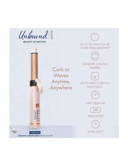 Conair Unbound Petite Cordless Recharge Mini Curling Iron