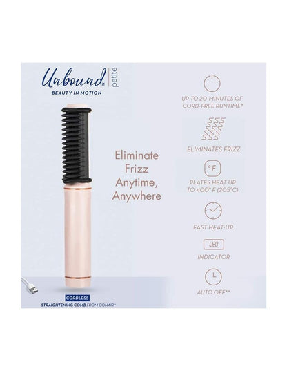 Mini peigne lissant rechargeable sans fil Conair Unbound Petite