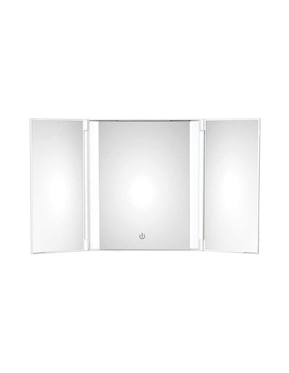 Miroir cosmétique à LED à trois volets Conair