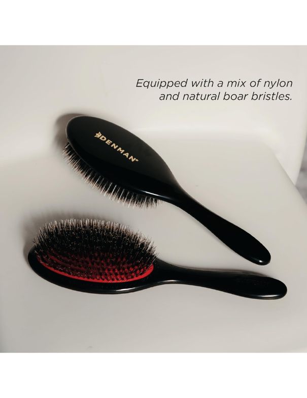 Denman Nylon And Boar Bristle Cushion Brush - D81M