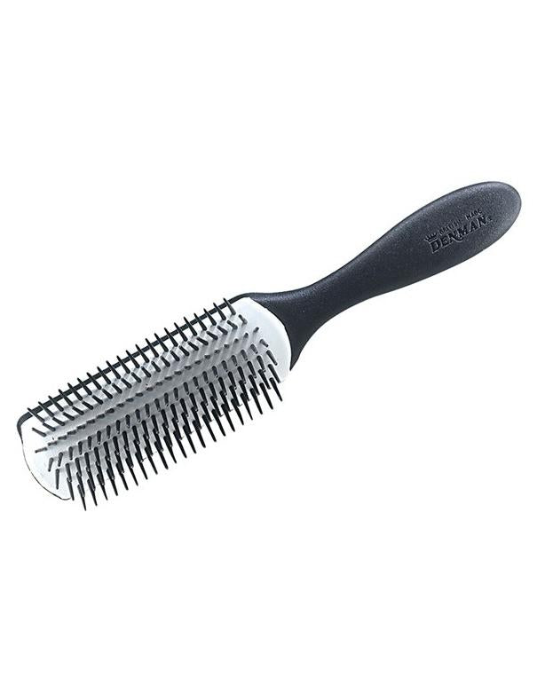 Brosse Denman à 7 rangs avec manche texturé