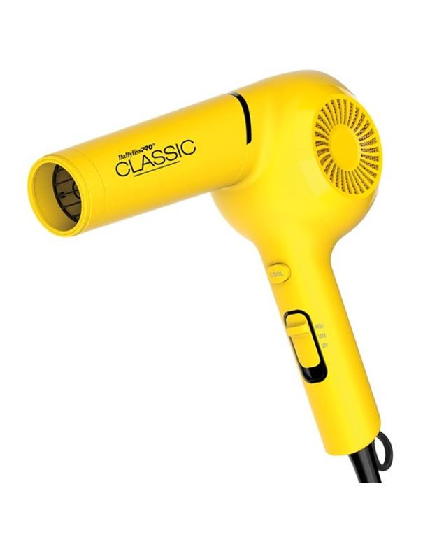 Sèche-cheveux ionique BabylissPro à poignée pistolet, jaune
