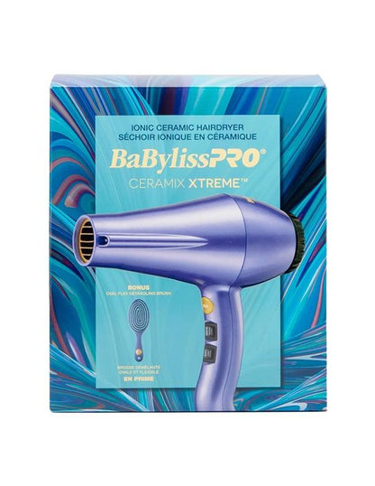 Ensemble sèche-cheveux et brosse ionique en céramique BabylissPro violet