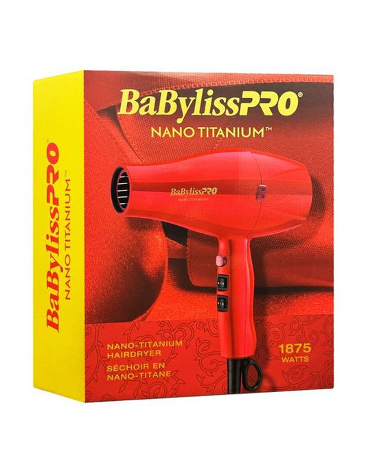 Sèche-cheveux ionique BabylissPro Nano Titanium Rouge