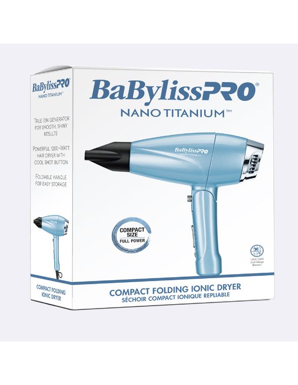 Sèche-cheveux compact ionique BaBylissPRO Nano Titanium