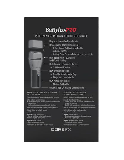 BaBylissPRO COREFX Professional-performance Double-Foil Shaver