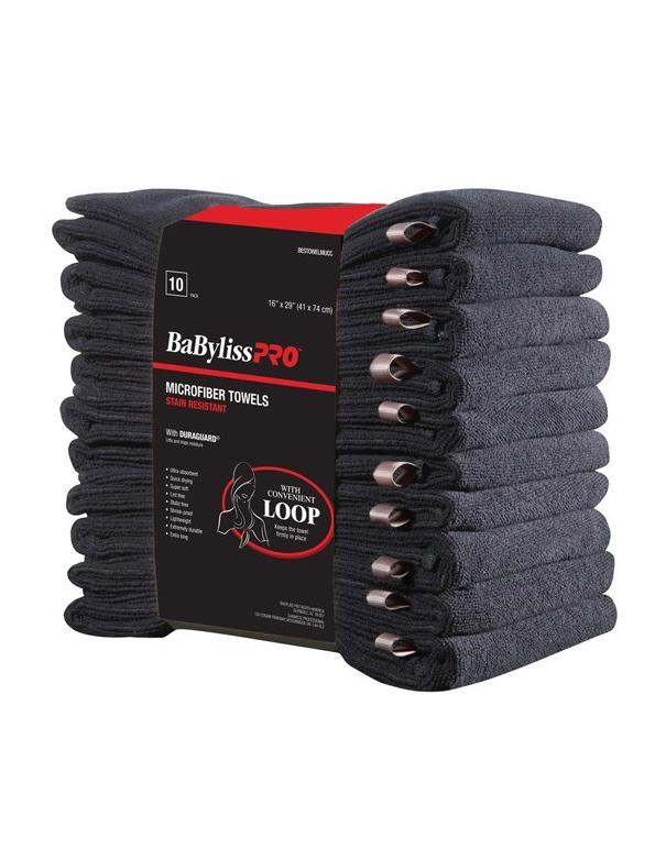 BabylissPro Microfiber Towels Black