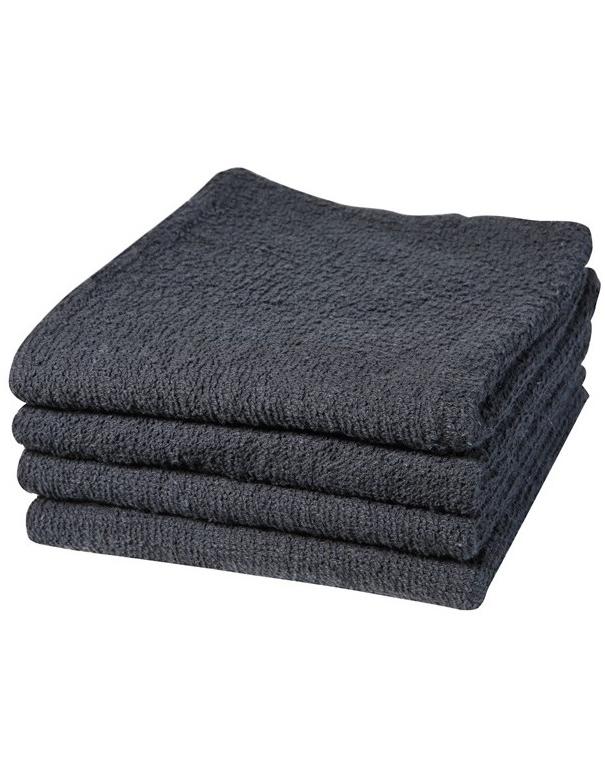 BabylissPro Black Cotton BleachProof Towels - 12 count