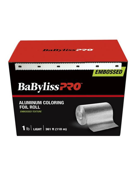 BabylissPro Aluminum Coloring Foil Roll Embossed Light 361ft