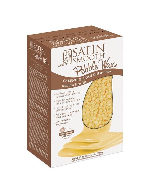 Cire galet satinée lisse au calendula et à la cire dure dorée