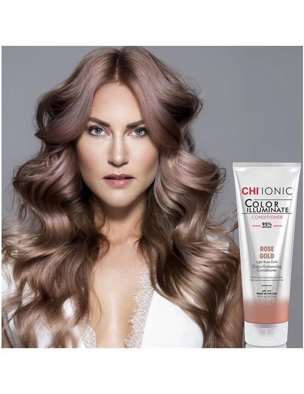 Après-shampoing CHI Color Illuminate Rose Gold - 251 ml